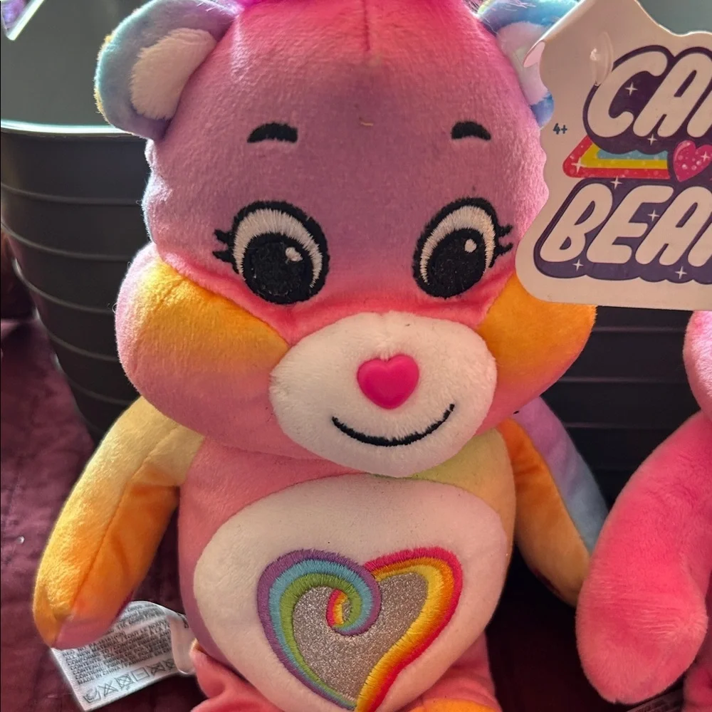 Care Bears Plush Duo - Pink and Rainbow - Picture 3 of 7